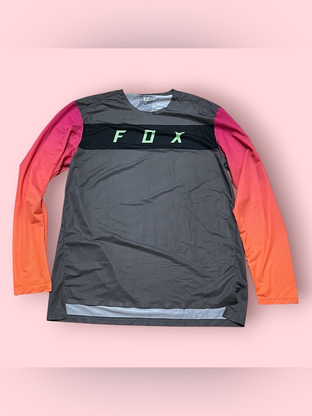 Fox Flexair Arcadia Men’s MTB Long Sleeve Tee (Pewter Grey)